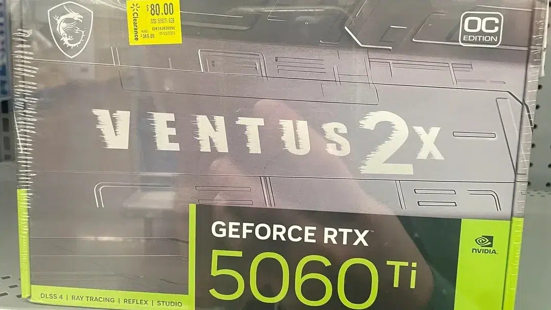 Изображение к статье: RTX 5060 Ti за $80: в Walmart нашли видеокарту по цене распродажи