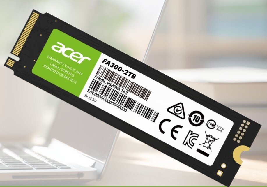 Acer показала Gen 5 SSD FA300 до 11 ГБс и без DRAM