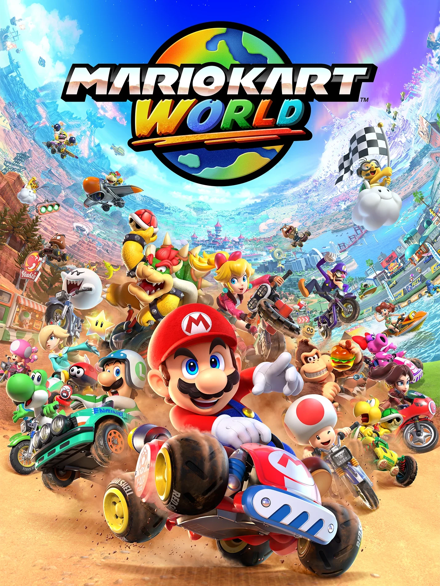 Изображение к статье: Mario Kart World обновили: Battle-режим Bob-omb Blast и нерф бумеранга