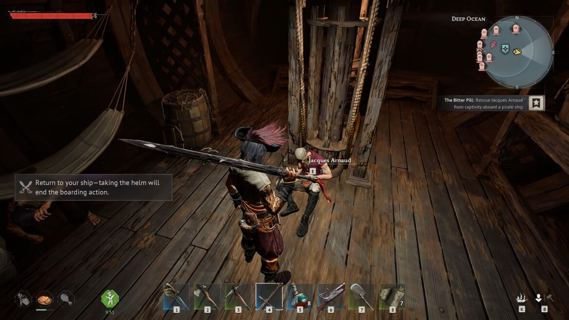 Жак Арно на нижней палубе