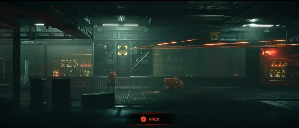 Продолжайте путь до терминала взлома Продолжайте путь до терминала взлома