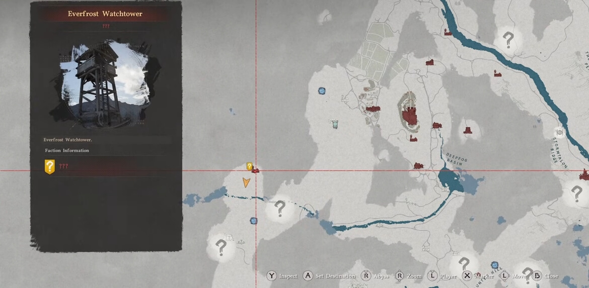 Расположение латного доспеха Теней