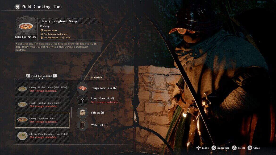 Питательный суп из длиннорога