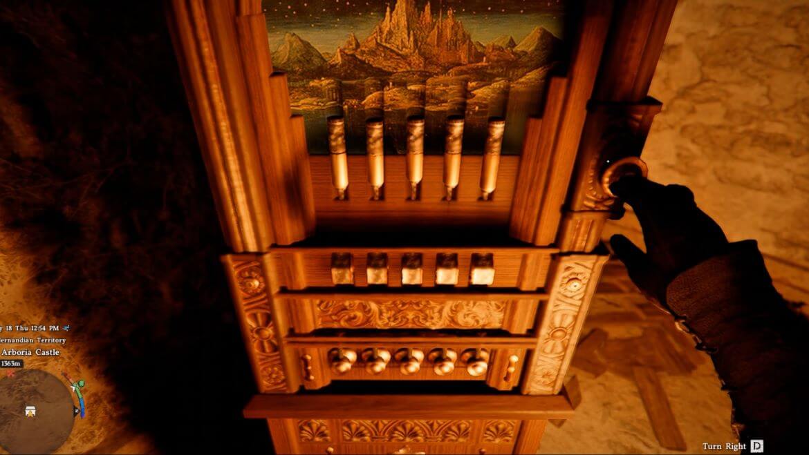 Поверните рукоятку чтобы открыть сейф