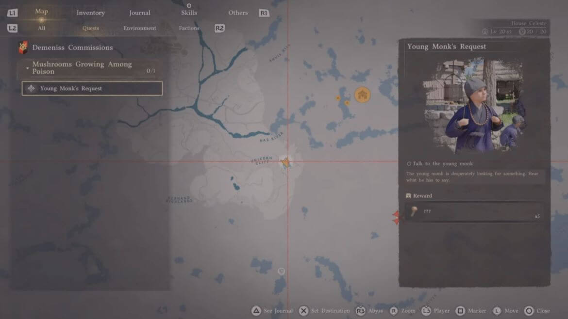 Местоположение юного монаха на карте