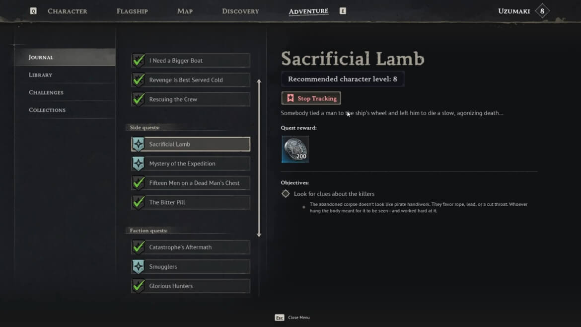 Отслеживайте квест чтобы легко находить маркеры целей