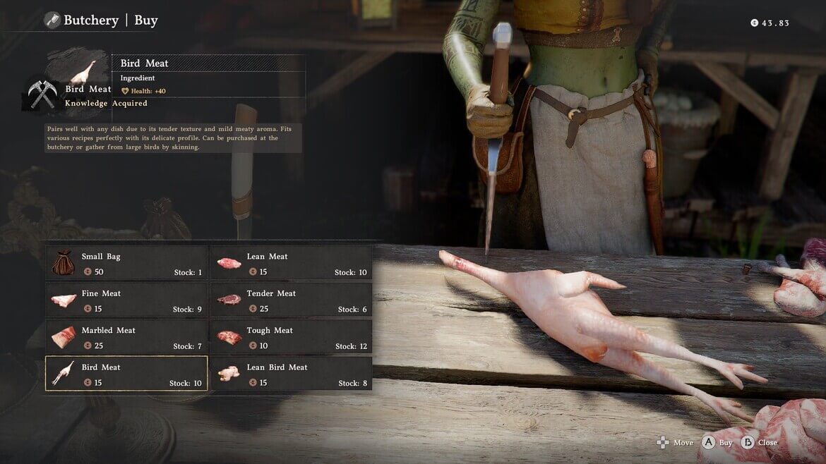 Все типы мяса в игре