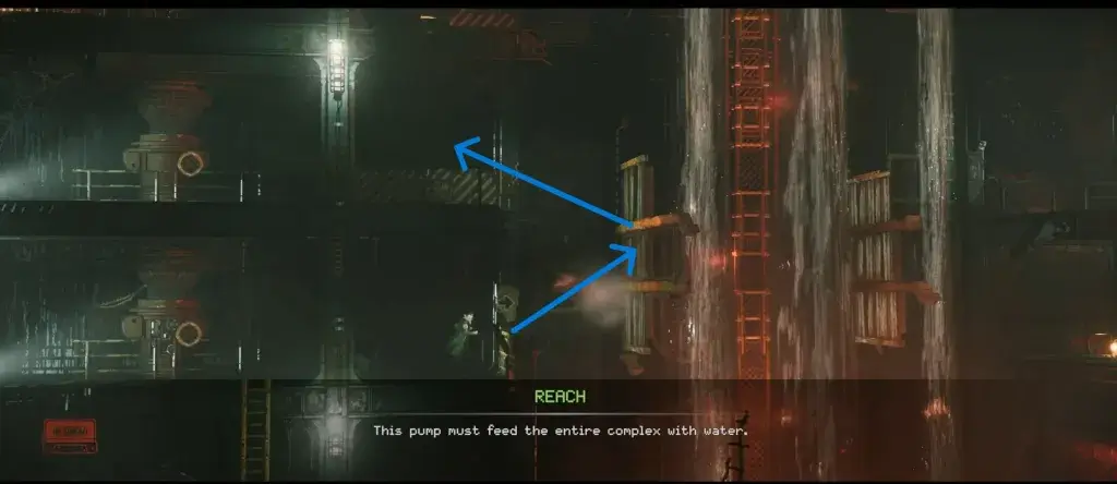 Прыгайте на затвор шлюза справа Прыгайте на затвор шлюза справа