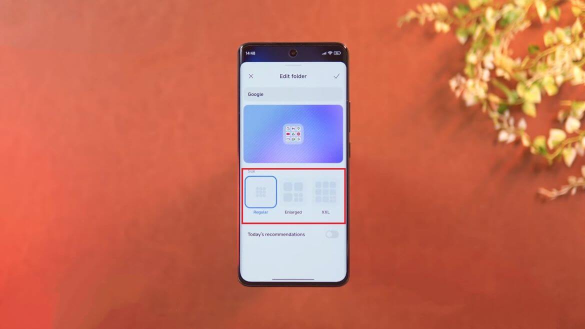 Увеличенные папки на рабочем столе