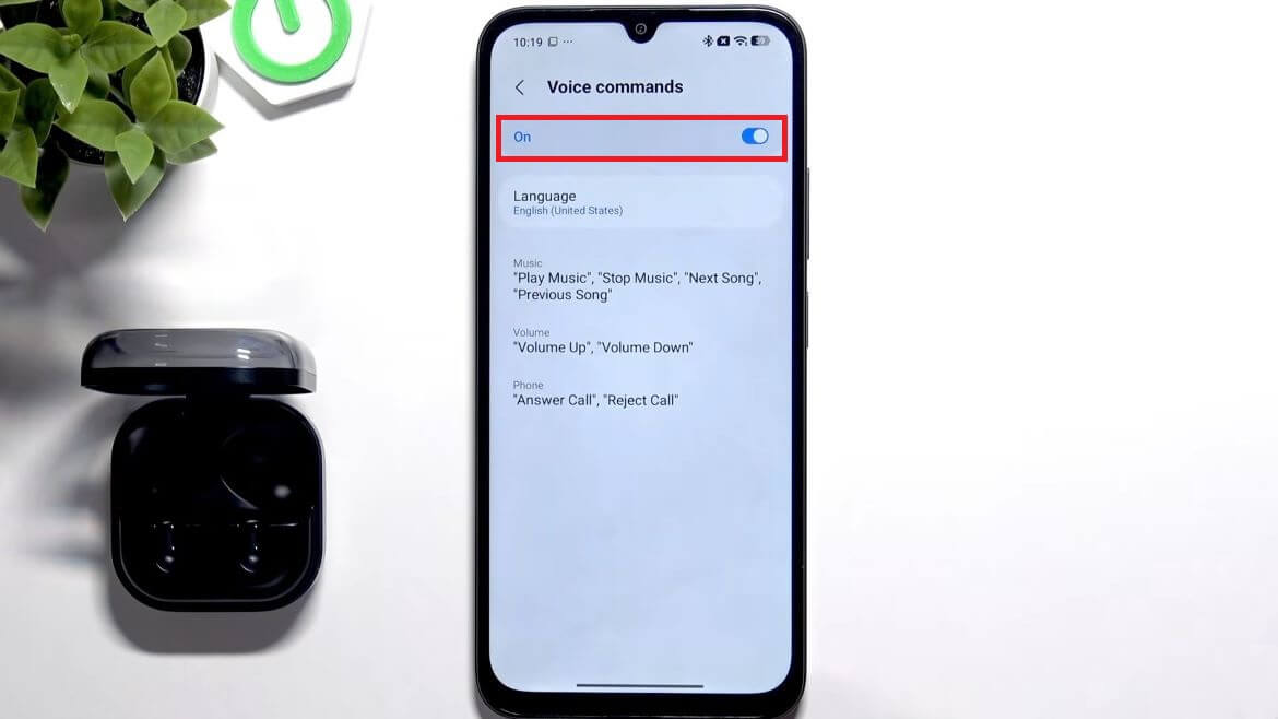 Включение голосового управления