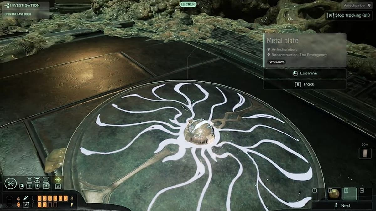 Поместите металлические сферы во все металлические пластины вокруг двери