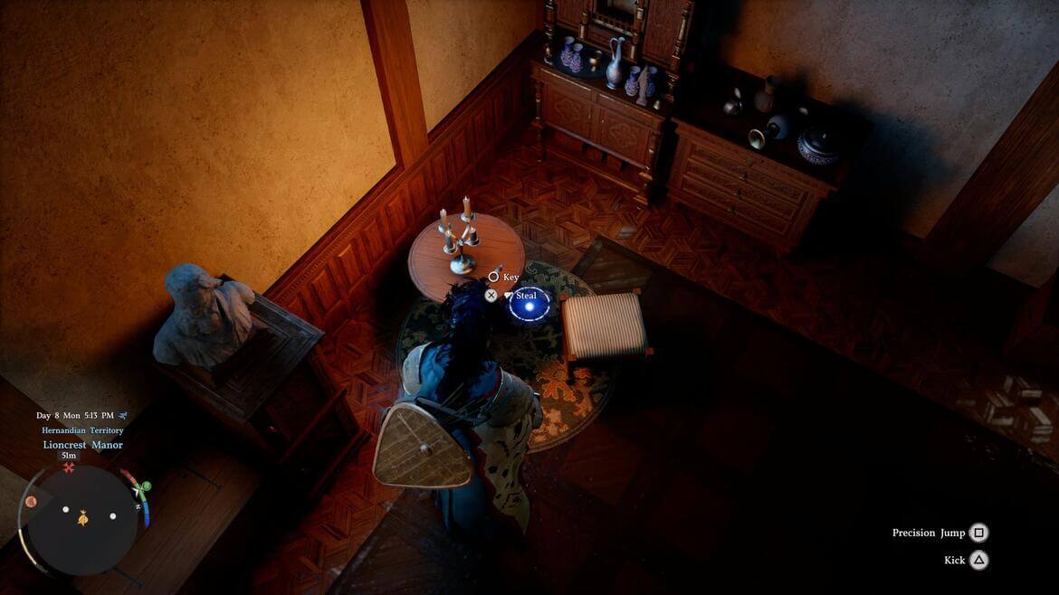 Кража ключа внутри поместья Лайонкрест