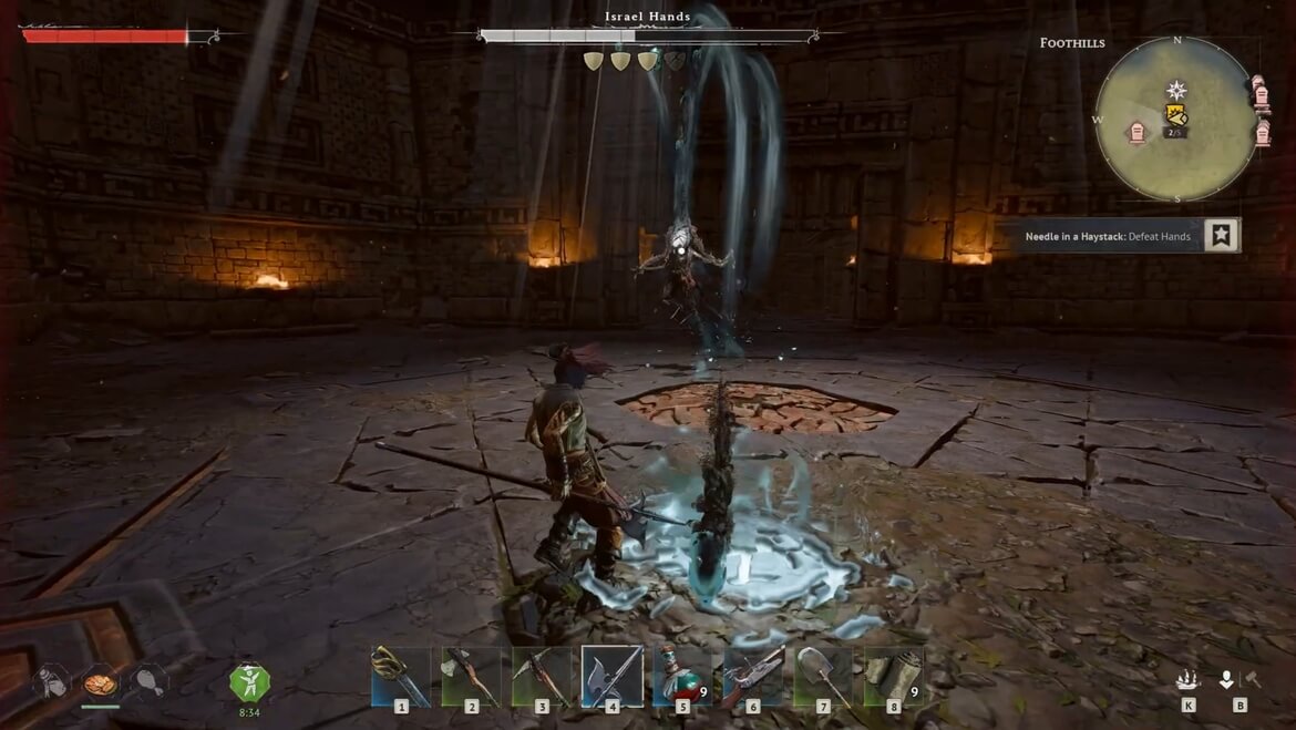 Израэль Хэндс использует Шквал душ