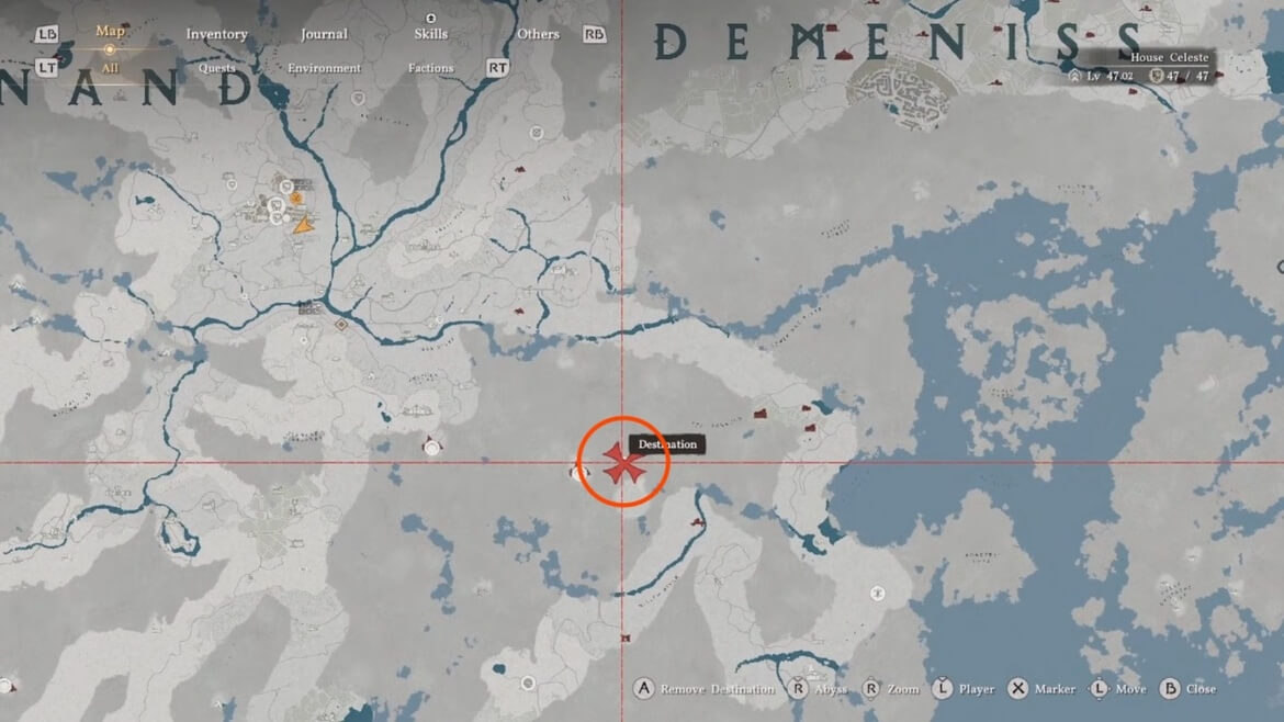 Местоположение Алессио в Crimson Desert