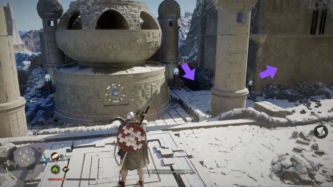 Стрелки указывают на расположение каждой части головоломки