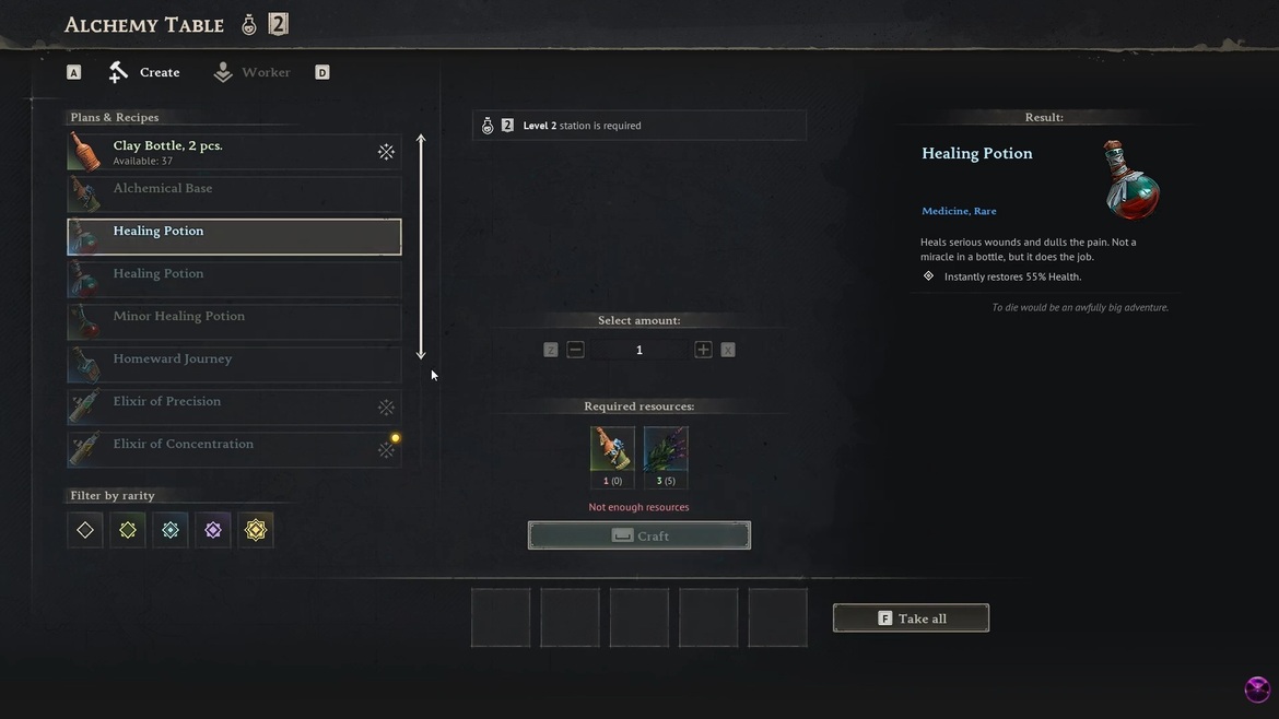 Лечебные зелья в Windrose