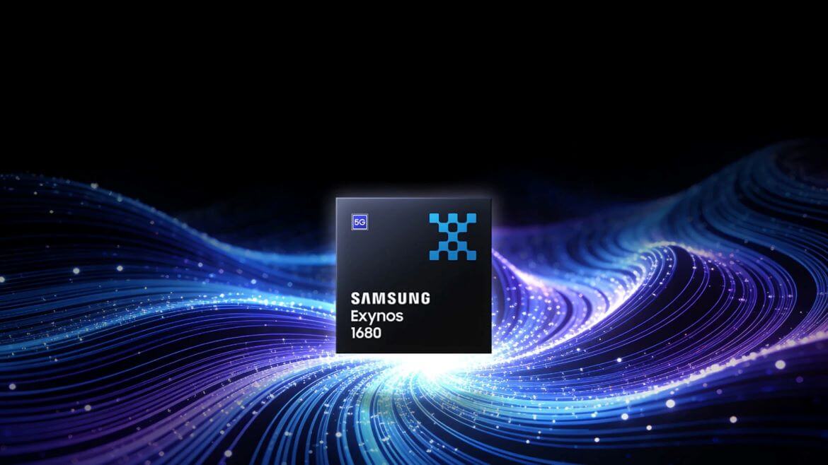 Процессор Exynos от Samsung крупным планом Процессор Exynos 1480 в Galaxy A37