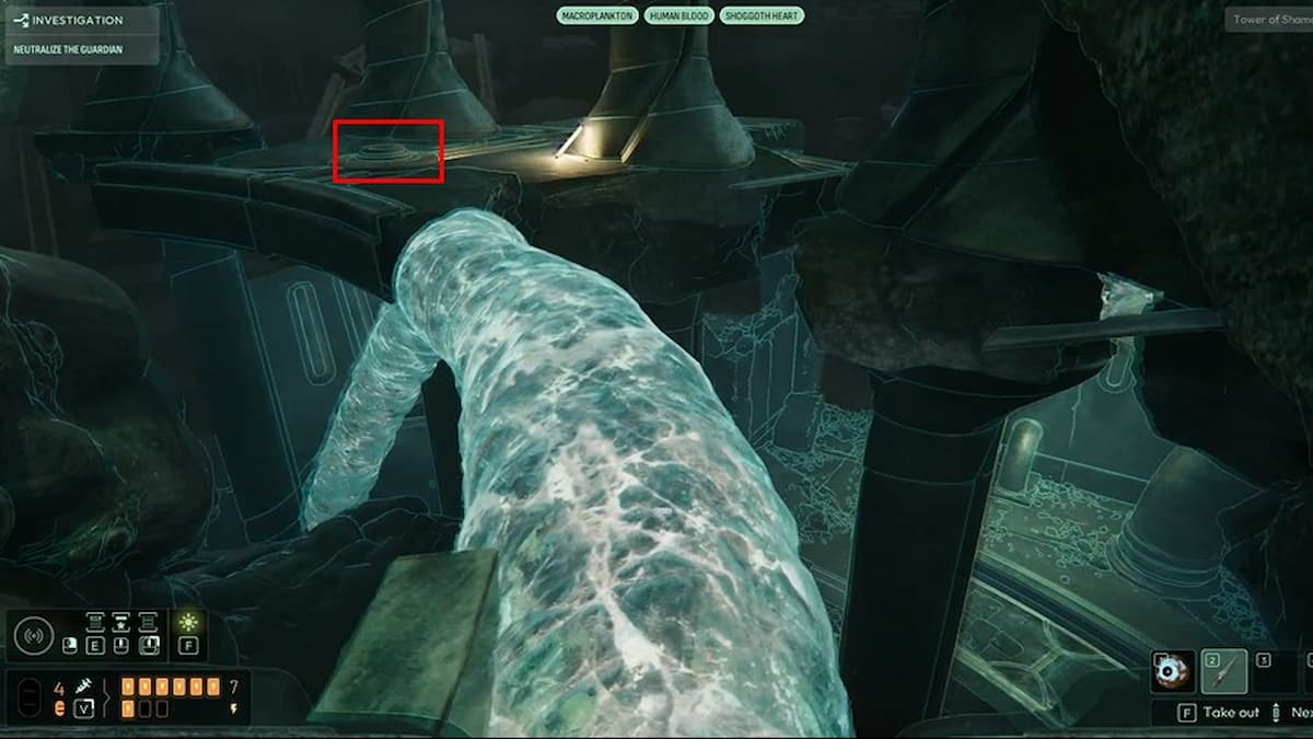 Слева от лестницы используйте три частоты