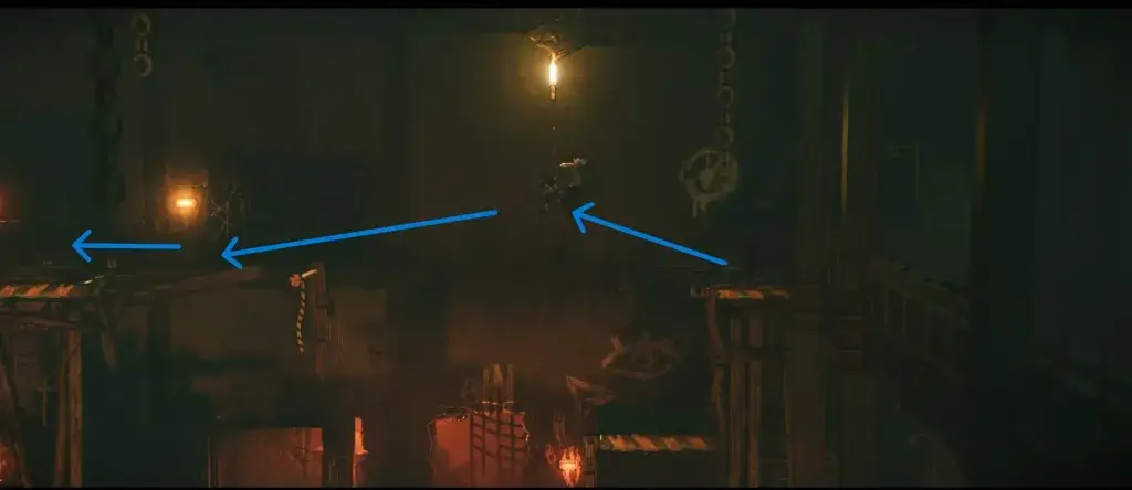 Вернитесь и перепрыгните пропасть влево Вернитесь и перепрыгните пропасть влево