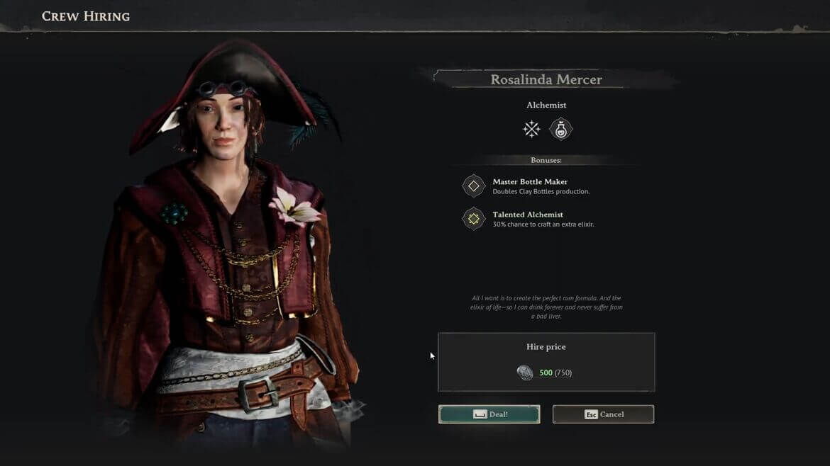 Характеристики и бонусы Розалинды Мерсер