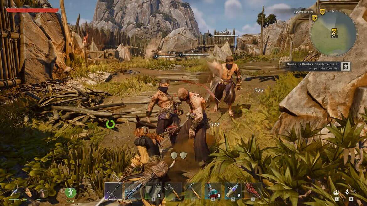 Поражайте нескольких врагов одновременно с помощью двуручного меча Поражайте нескольких врагов одновременно с помощью двуручного меча