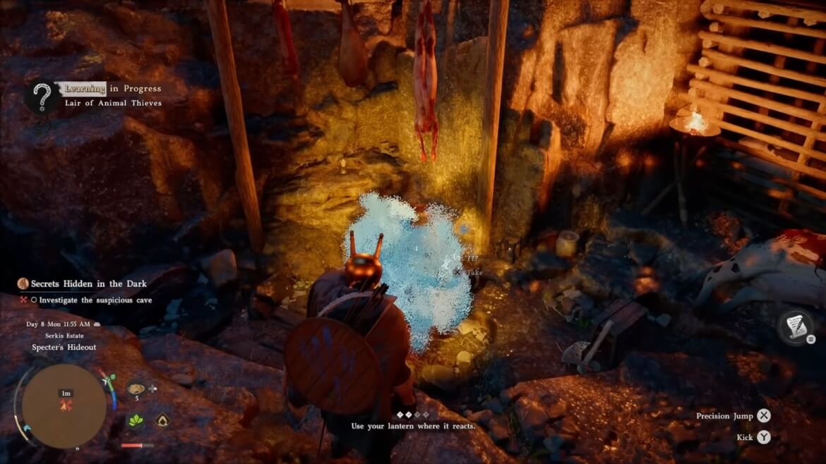 Поиск воспоминаний внутри пещеры