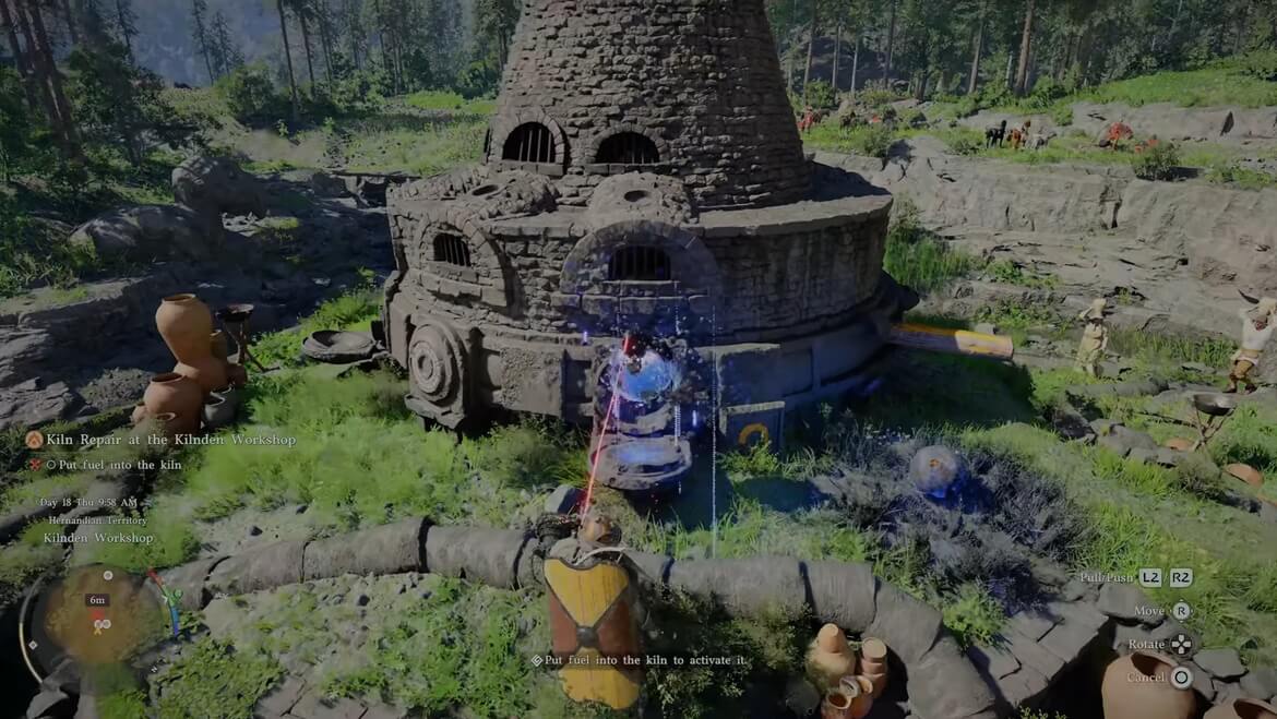 Загрузите топливо в горн