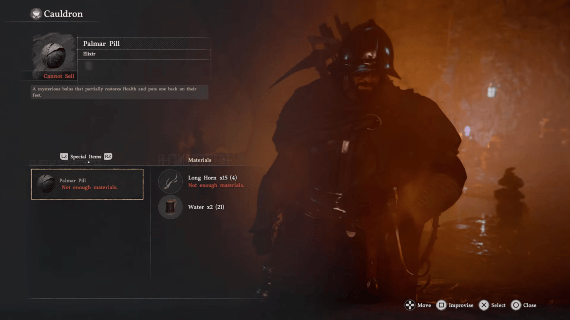 Ингредиенты для создания пилюль Пальмар