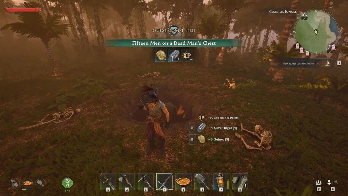 Награды за квест Пятнадцать человек на сундук мертвеца