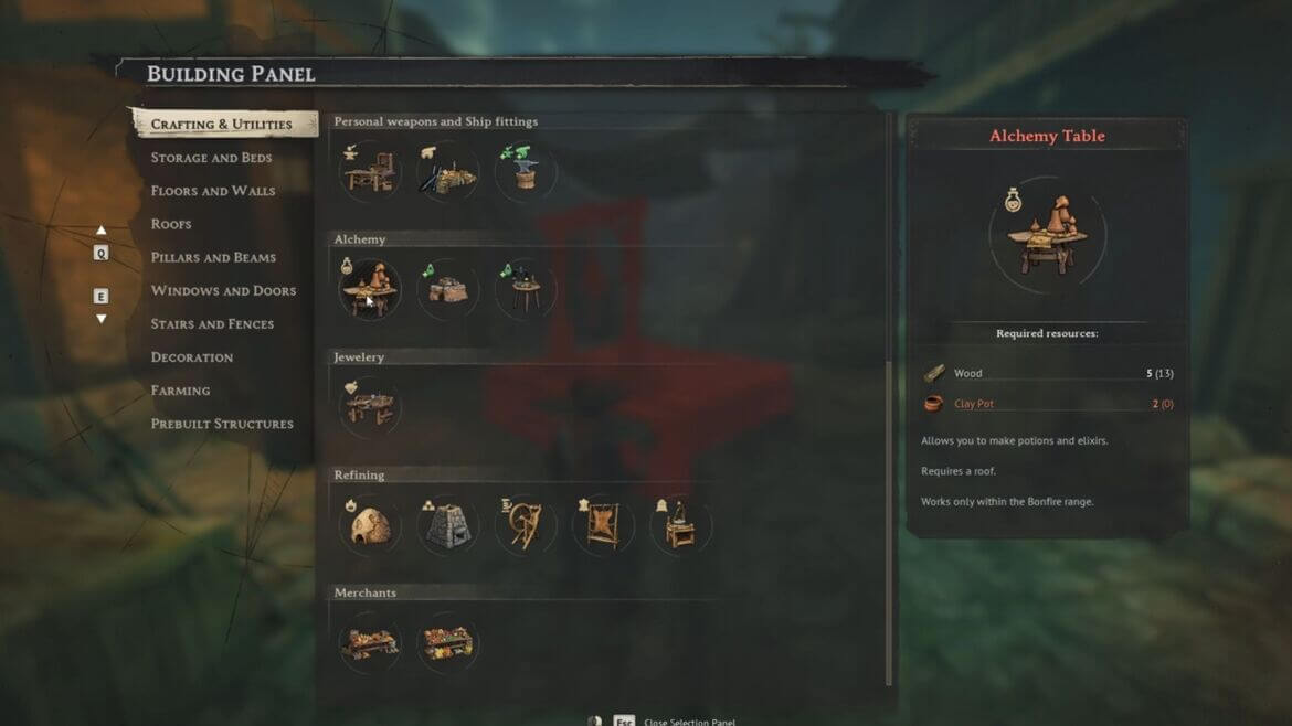 Приготовление зелий в Windrose