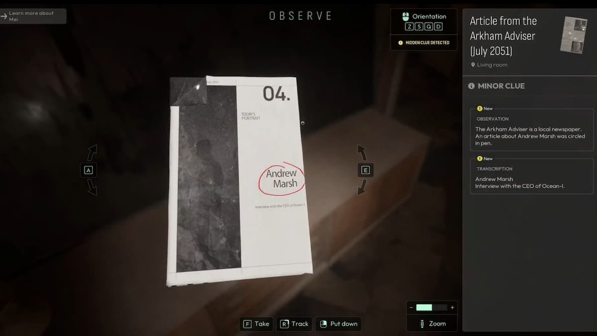 Обратите внимание на статью на столике под телевизором