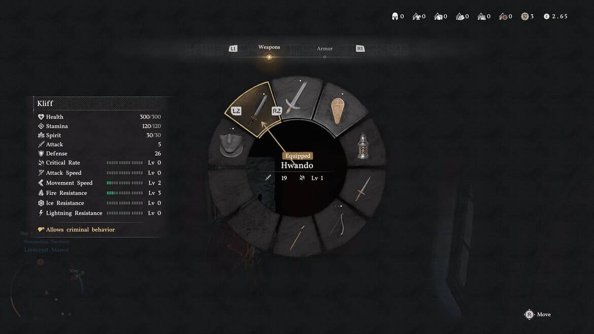 Экипировка катаны Хвандо