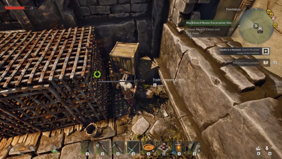 Расположение ящиков с порохом