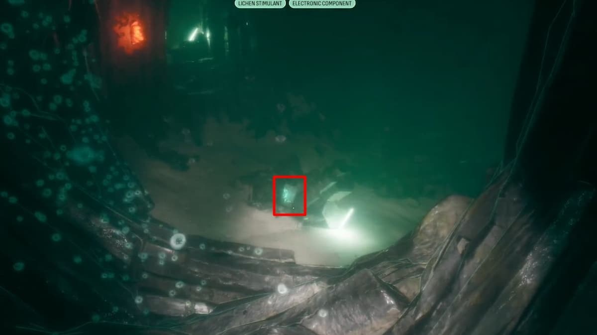 На полу в центре этого туннеля лежит светящаяся табличка