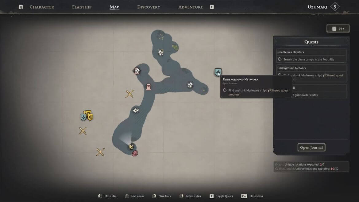 Направляйтесь к синей метке