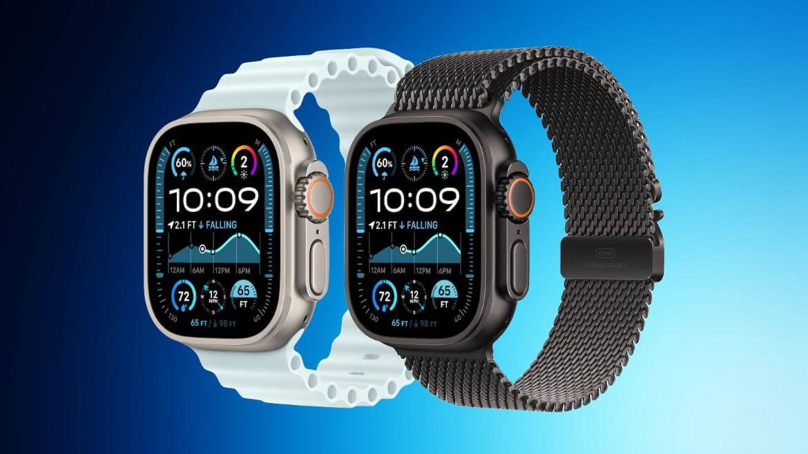 Apple Watch Ultra 3 с ремешками двух цветов