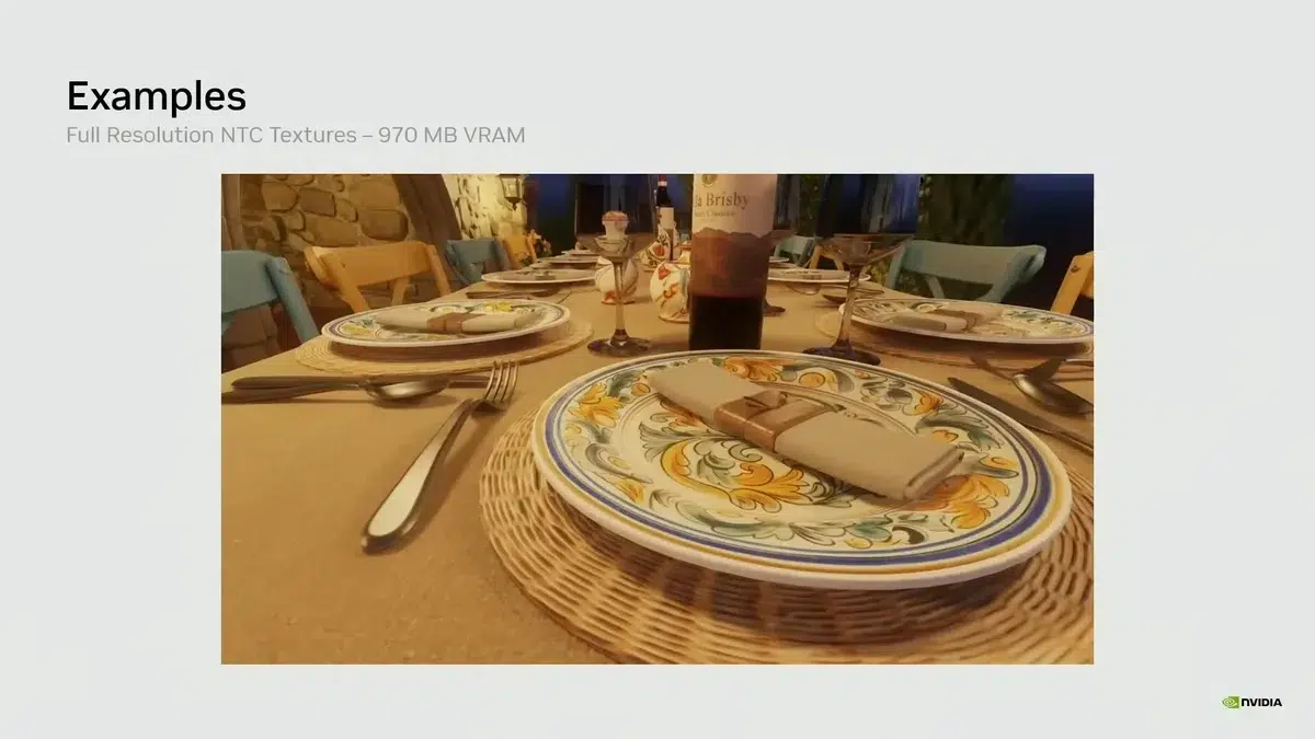 Изображение к статье: Nvidia показала нейросжатие текстур: VRAM -85% без потерь