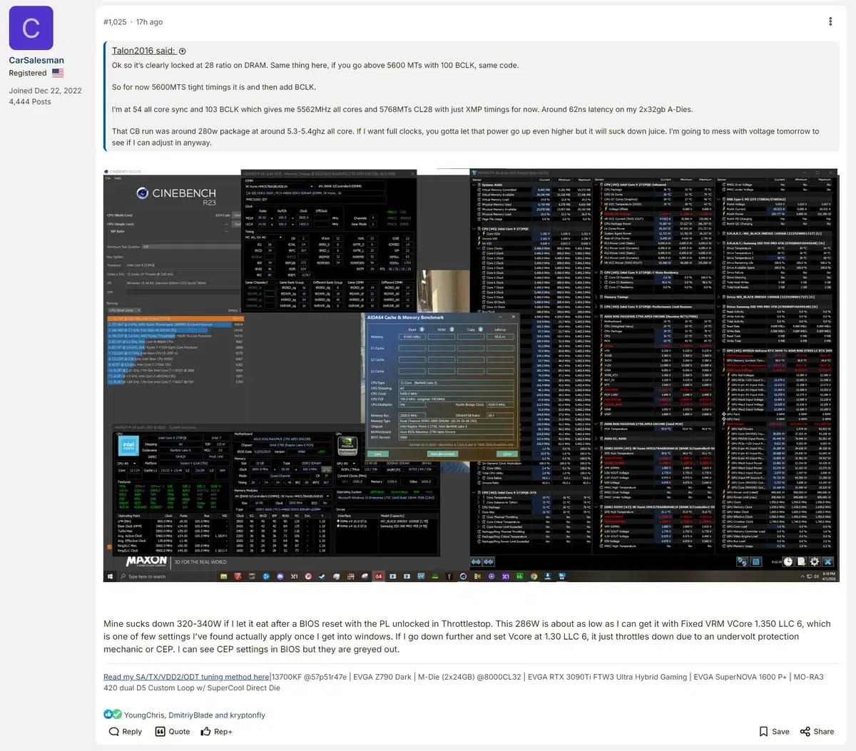 Изображение к статье: Core 9 273QPE на Z790 обошёл Ryzen 9 9900X3D в Cinebench