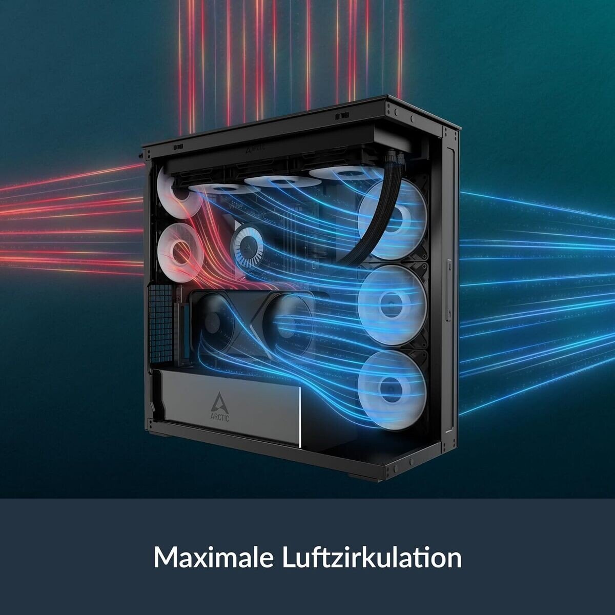 Изображение к статье: Arctic выпустила корпус Xtender Black с &laquo;безстойковым&raquo; стеклом