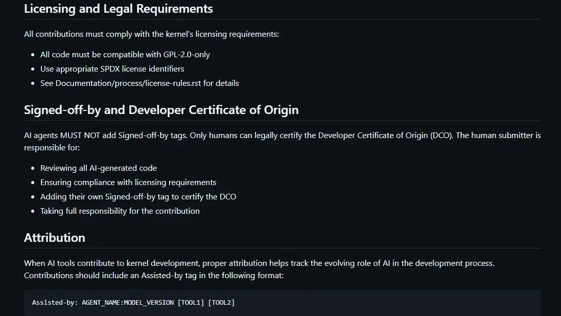Изображение к статье: Linux разрешил AI-код в ядре, но ввел метку Assisted-by