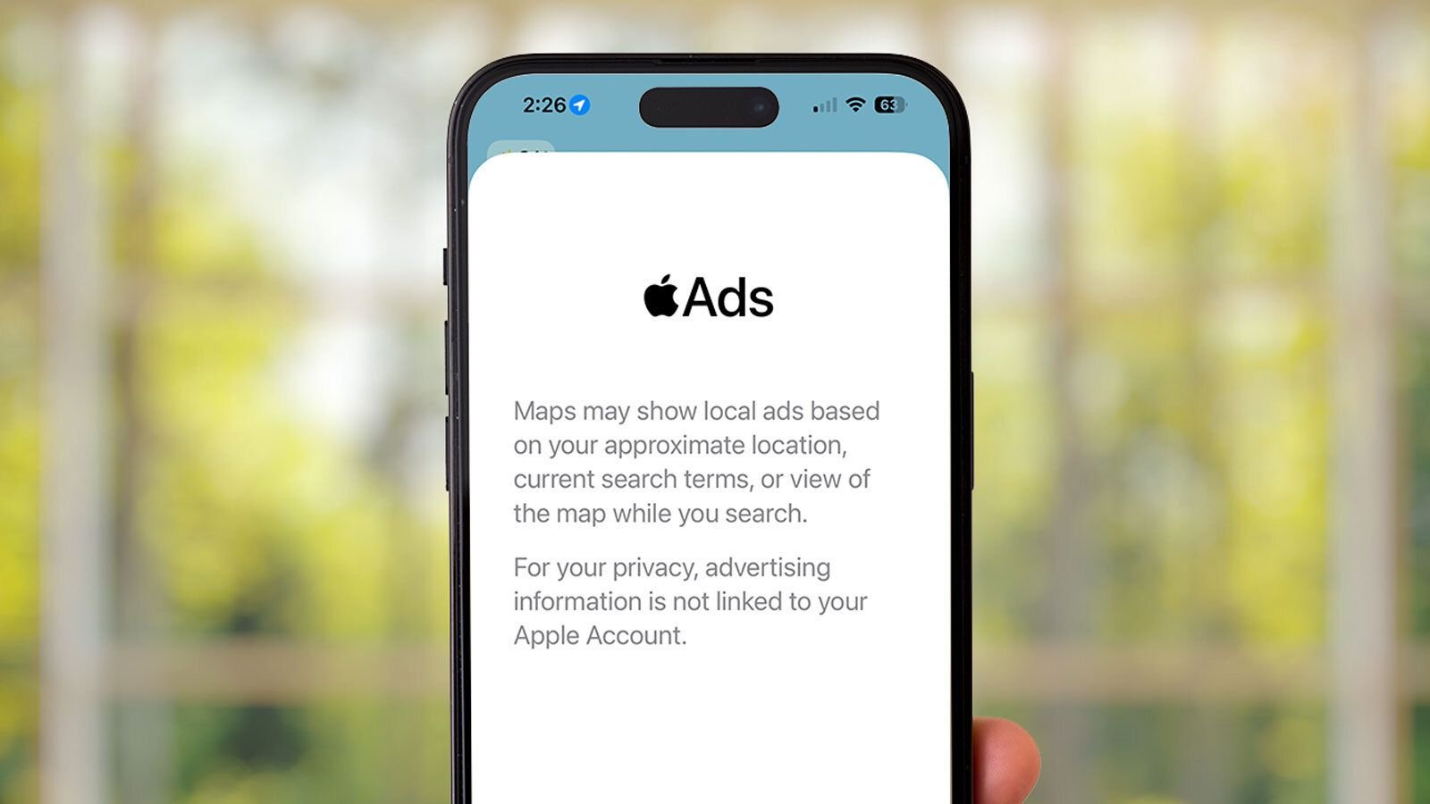 Apple готовит рекламу в Maps в iOS 265 beta 2 показали экран