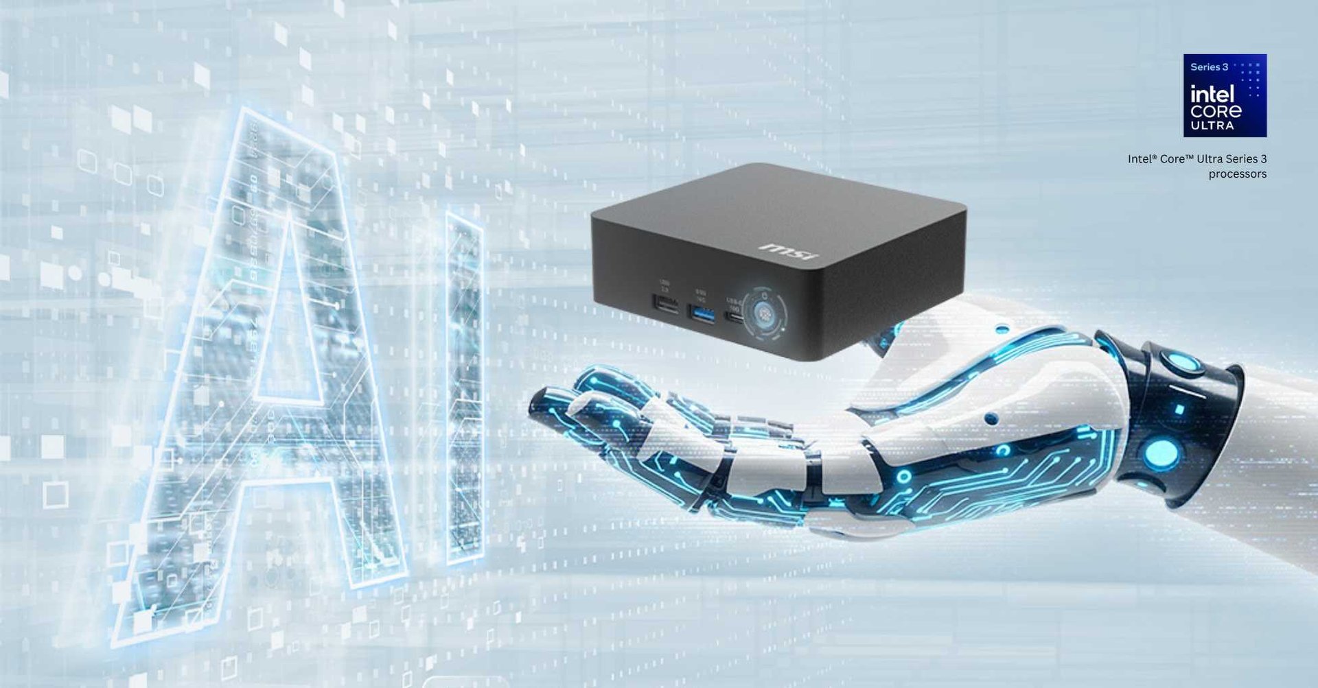 MSI Cubi NUC AI+ 3MG 05 л Core Ultra 9 и до 100 TOPS