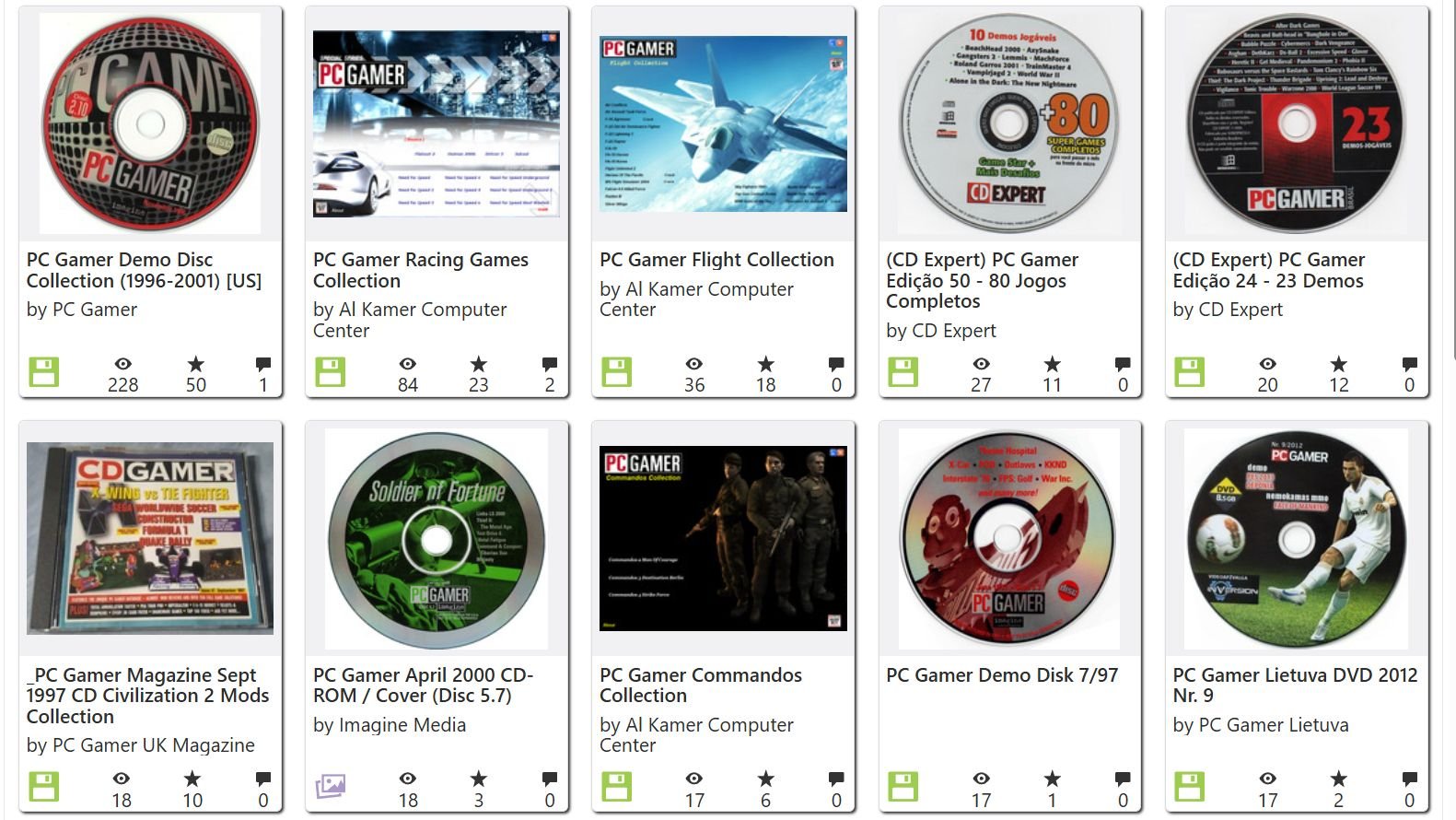 На Internet Archive выложили 12 ТБ дисков с демками из PC Gamer