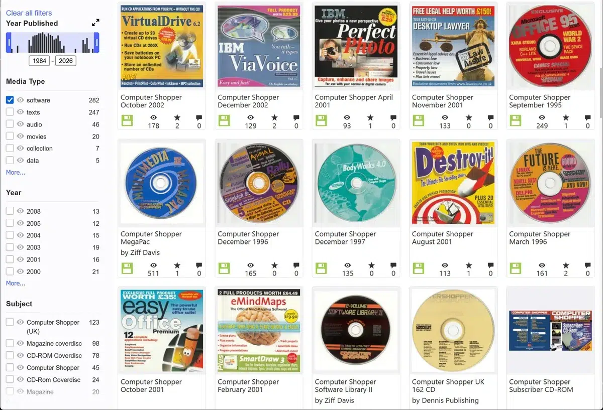 Изображение к статье: На Internet Archive выложили 1,2 ТБ дисков с демками из PC Gamer