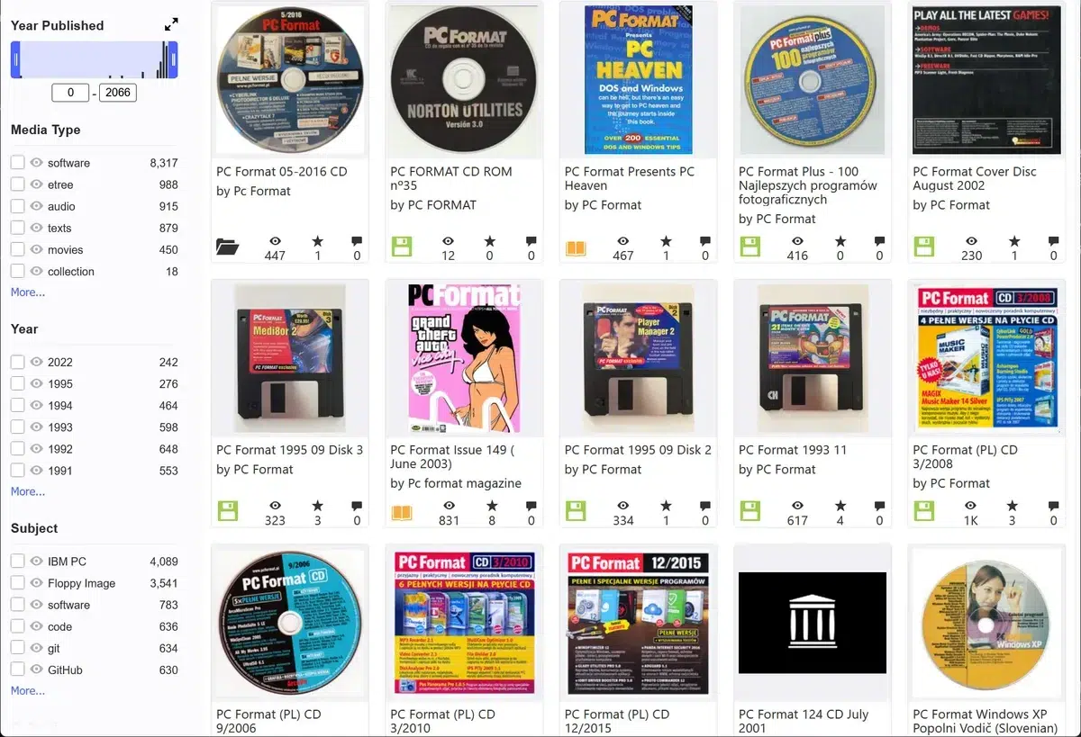 Изображение к статье: На Internet Archive выложили 1,2 ТБ дисков с демками из PC Gamer