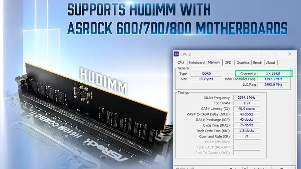 Изображение к статье: ASRock продвигает HUDIMM для DDR5: дешевле, но с урезанной архитектурой