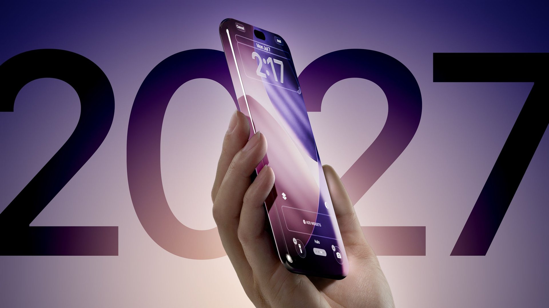 Юбилейный iPhone 2027 Apple тестирует OLED без рамок и поляризатора
