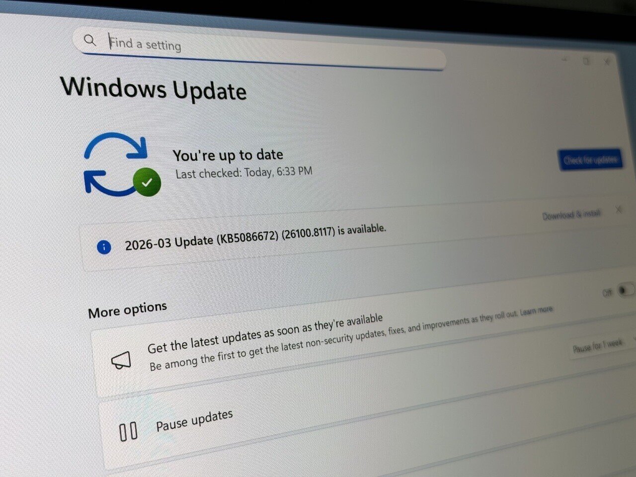Windows 11 даст пропускать обновления и ставить паузу без лимита