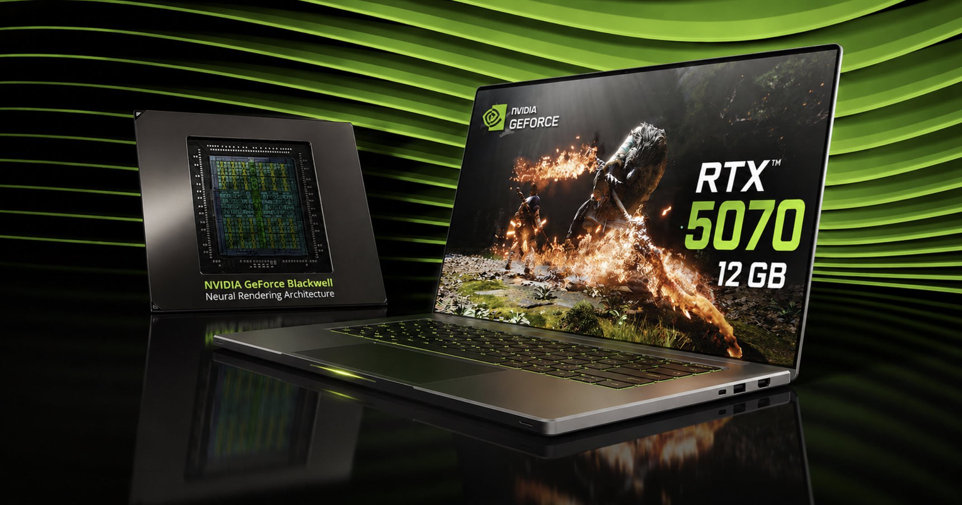 RTX 5070 Laptop 12 ГБ в утечках не быстрее версии на 8 ГБ