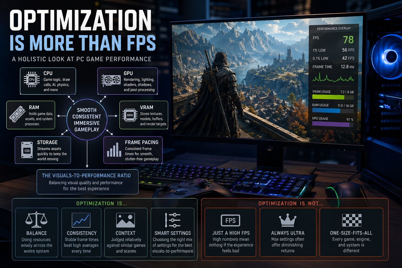 Почему плохая оптимизация в играх не равна низкому FPS